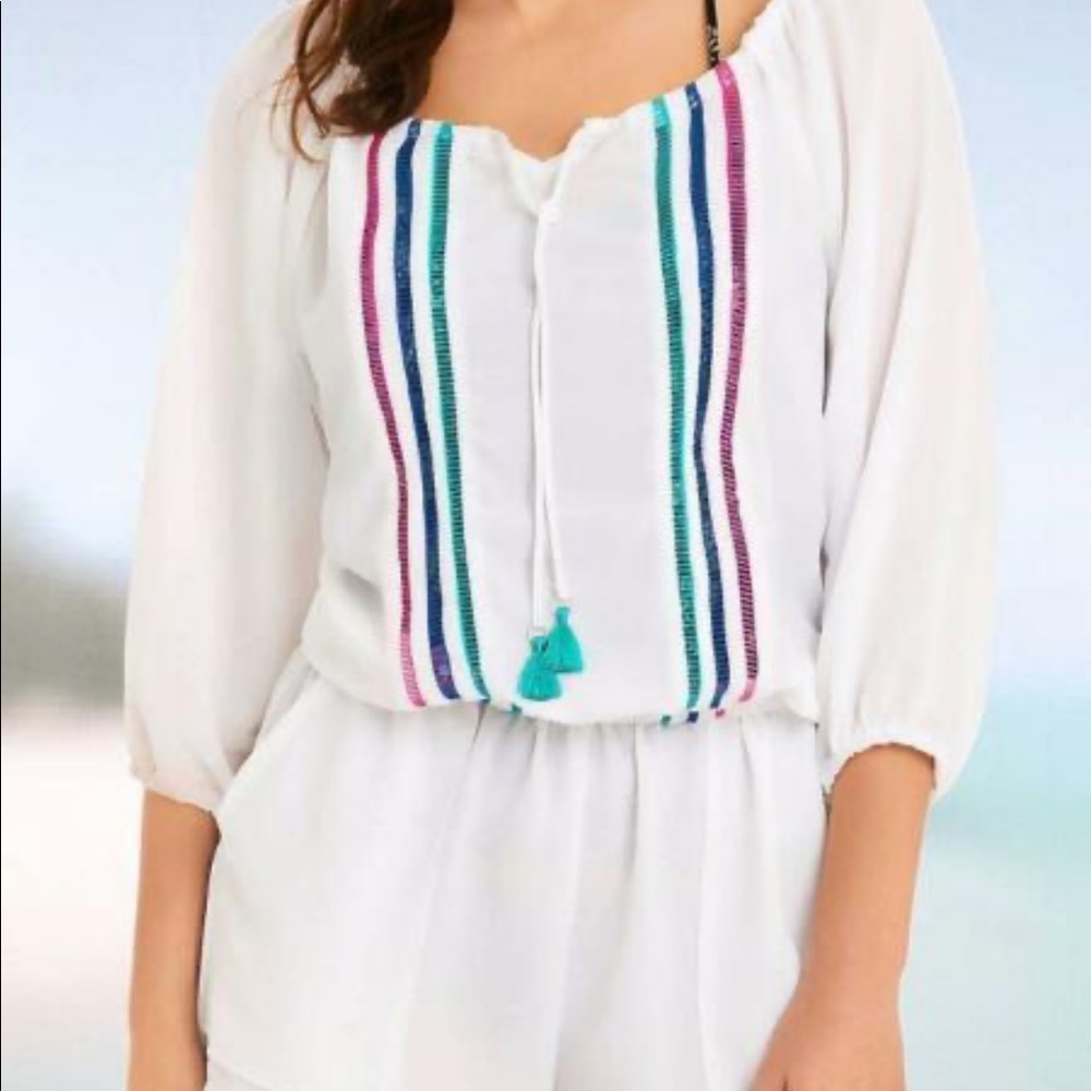 White Romper Cover-up